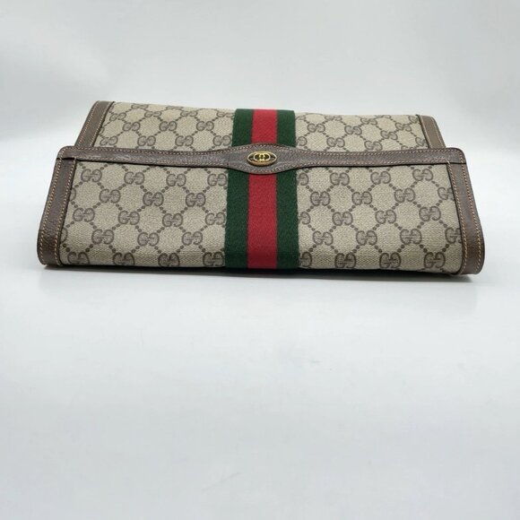 Gucci GG Supreme Sherry Line Clutch Bag - Picture 1 of 11